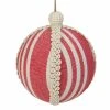 Deals 🤩 Brown Ornaments Northlight Red And White Striped And Ribboned Ball Christmas Ornament ✔️ -Jolly Ornaments Shop masterGORD4840