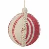 Hot Sale 🧨 Brown Ornaments Northlight White And Red Striped Ball Christmas Ornament 🔥 -Jolly Ornaments Shop masterGORD4841