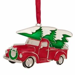 Best Pirce 😍 Green Ornaments Northlight Vintage Country Pick Up Truck Christmas Ornament With European Crystal Accents ⌛