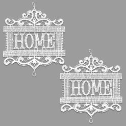 Best Sale ✨ White Ornaments Heritage Lace Home Ornament - Set Of 2 🥰