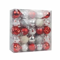 Promo 🔥 Multicolored Ornaments Jeco 50 Piece 💯 Christmas Decorative Ball Ornament Set ⭐
