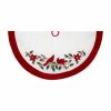 Deals ⌛ Kurt S Adler 👏 Christmas Tree Skirts & Collars Kurt Adler 48 In. Velvet Red And White With Cardinals Applique Treeskirt 🌟 -Jolly Ornaments Shop masterKSA1207