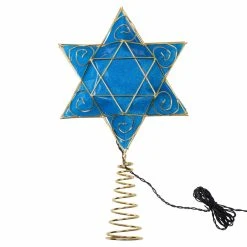 Best Pirce ⭐ Kurt S Adler Christmas Tree Toppers Kurt Adler 13 In. Battery-Operated Hanukkah Tree Topper 😀