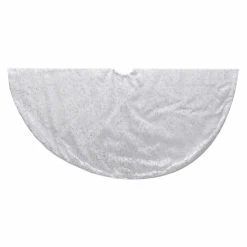 Coupon ✔️ Kurt S Adler 🤩 Christmas Tree Skirts & Collars Kurt Adler Silver Glitter Swirl Tree Skirt ✔️