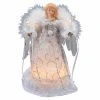 Discount 🛒 Kurt S Adler ⌛ Christmas Tree Toppers Kurt Adler 9 In. White And Silver Angel Tree Topper ⌛