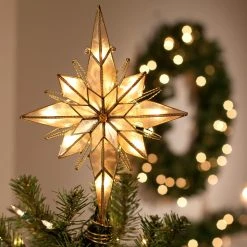 Promo 🎁 Kurt S Adler Christmas Tree Toppers Multi Point Bethlehem Star Tree Topper 🛒