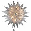 Cheapest ✨ Kurt S Adler 🛒 Christmas Tree Toppers Kurt Adler 9 In. Silver Sunburst Capiz Lighted Tree Topper 🔔 -Jolly Ornaments Shop masterKSA1603