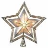 Wholesale ⌛ Kurt S Adler ❄ Christmas Tree Toppers Kurt Adler 10 In. 5-Point Large Star With Smoke Capiz Tree Topper 👏 -Jolly Ornaments Shop masterKSA1604