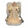 Best Sale 🧨 Kurt S. Adler 🌟 Christmas Tree Toppers Kurt Adler 12 In. 10 Light Ivory Angel Treetop ⌛ -Jolly Ornaments Shop masterKSA1645