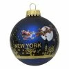 Outlet ✨ Kurt S. Adler Yellow Ornaments Kurt Adler 2.5 In. NY Santa Skyline Painted Ball Ornament 💯 -Jolly Ornaments Shop masterKSA1871