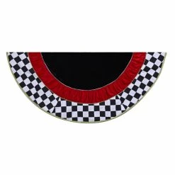 Buy ⌛ Kurt S. Adler Christmas Tree ✨ Skirts & Collars Kurt Adler 52 In. Black And White Checkered Treeskirt ⌛