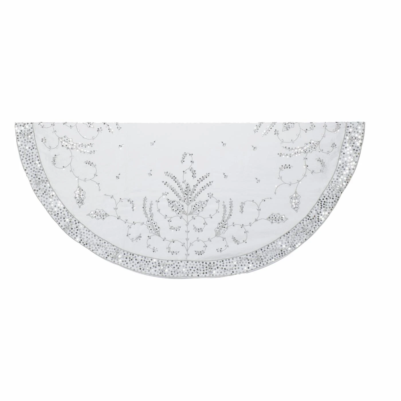 Brand new π Kurt S. Adler Christmas Tree β Skirts & Collars Kurt Adler 48 In. Silver Hand Embroidered Treeskirt β 3 Brand new π Kurt S. Adler Christmas Tree β Skirts & Collars Kurt Adler 48 In. Silver Hand Embroidered Treeskirt β