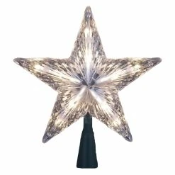 Brand new ❤️ Kurt S. Adler Christmas Tree Toppers Kurt Adler 7 In. 10-Light Clear Star Tree Topper 👍