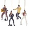 Discount 🌟 Multicolored Ornaments Kurt S. Adler 2.5 In. Resin Elvis Presley Ornaments - Set Of 4 🥰 -Jolly Ornaments Shop masterKSA2318