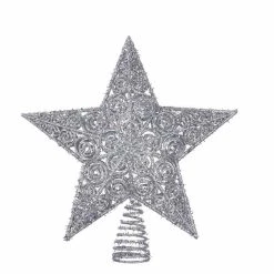 Best reviews of ⌛ Christmas Tree Toppers Kurt S. Adler 12 In. Silver Glitter Star Treetop ⌛