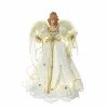 Wholesale ✔️ Christmas Tree Toppers Kurt S. Adler 14 In. Battery-Operated Ivory And Gold LED Angel Treetop 😀 -Jolly Ornaments Shop masterKSA2421
