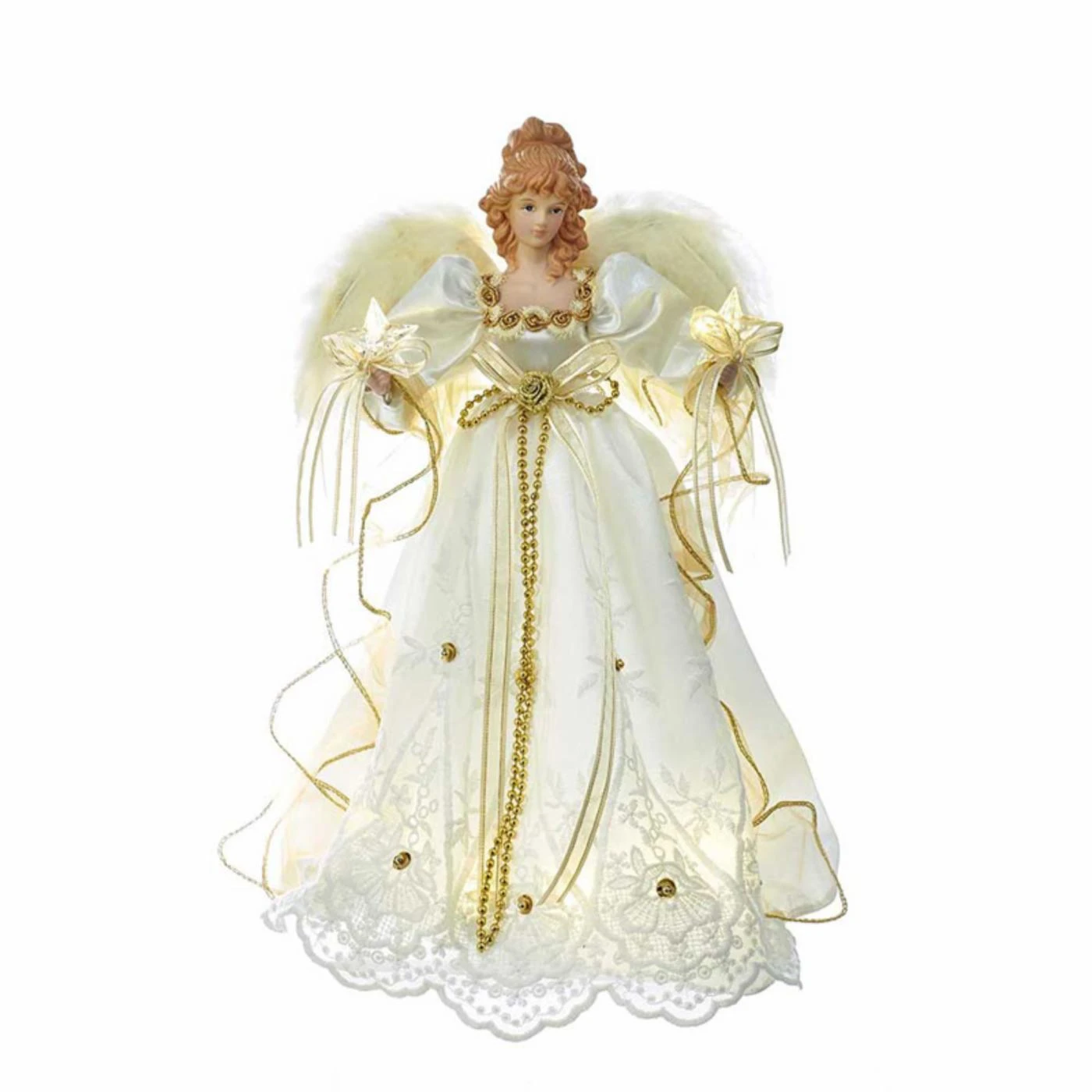 Wholesale βοΈ Christmas Tree Toppers Kurt S. Adler 14 In. Battery-Operated Ivory And Gold LED Angel Treetop π 3 Wholesale βοΈ Christmas Tree Toppers Kurt S. Adler 14 In. Battery-Operated Ivory And Gold LED Angel Treetop π