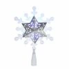 Brand new 🌟 Christmas Tree Toppers Kurt S. Adler 9 In. Blue And White LED Rotating Snowflake Treetop ⭐ -Jolly Ornaments Shop masterKSA2432