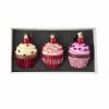 New 🤩 Multicolored Ornaments Kurt S. Adler 3.65 In. Noble Gems Glass Cupcake Ornaments - Set Of 3 ✨ -Jolly Ornaments Shop masterKSA2459