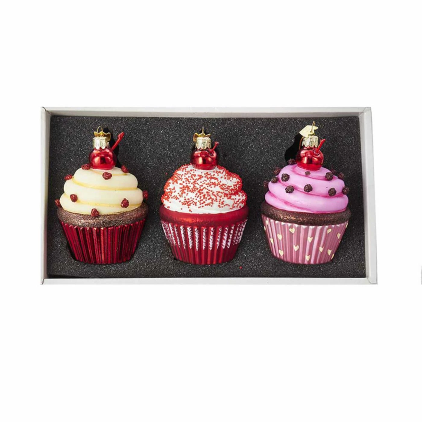New ๐คฉ Multicolored Ornaments Kurt S. Adler 3.65 In. Noble Gems Glass Cupcake Ornaments - Set Of 3 โจ 3 New ๐คฉ Multicolored Ornaments Kurt S. Adler 3.65 In. Noble Gems Glass Cupcake Ornaments - Set Of 3 โจ