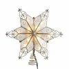Hot Sale ⌛ Christmas Tree Toppers Kurt S. Adler 10-Light 6-Point Capiz Star Treetop 🤩 -Jolly Ornaments Shop masterKSA2561