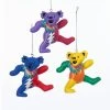 Best deal ❤️ Multicolored Ornaments Kurt S. Adler Grateful Dead Bear Ornaments - Set Of 3 👏 -Jolly Ornaments Shop masterKSA2699