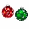 Flash Sale 🥰 Green Ornaments Kurt S. Adler Red And White Swirl Design Ball Ornaments - Set Of 6 ✨ -Jolly Ornaments Shop masterKSA2727