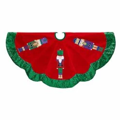 Hot Sale ⭐ Christmas Tree Skirts & Collars Kurt S. Adler 48 In. Velvet Nutcracker Tree Skirt ✔️