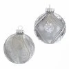 Best Pirce ✨ Metallic Ornaments Kurt Adler 3.15. In. Silver And Glitter Glass Ball Ornaments - Set Of 6 ⌛ -Jolly Ornaments Shop masterKSA3121