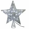 Hot Sale 🤩 Christmas Tree Toppers Kurt Adler 45 Light 10 In. LED Silver Star Tree Topper ❤️ -Jolly Ornaments Shop masterKSA3179