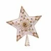 Best deal ❤️ Kurt S. Adler, Inc. ❄ Christmas Tree Toppers Kurt Adler 13.5-Inch 5-Point White And Gold Star Treetop ✔️