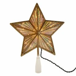 Deals โ๏ธ Kurt S. Adler, Inc. ๐งจ Christmas Tree Toppers Kurt Adler 10-Inch Gold And Iridescent Lighted Star Tree Topper ๐