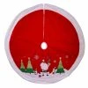 Discount 🎉 Kurt S. Adler, Inc. Christmas Tree Skirts & Collars Kurt Adler 48-Inch Red, Green, And White Santa Applique Treeskirt 😉 -Jolly Ornaments Shop masterKSA3386