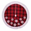 Best deal 💯 Kurt S. Adler, Inc. ❄ Christmas Tree ❤️ Skirts & Collars Kurt Adler 48-Inch Plaid With White Snowflake Design Treeskirt ⭐ -Jolly Ornaments Shop masterKSA3389