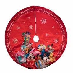 Discount 😀 Christmas Tree Skirts & Collars Kurt Adler 48-Inch Disney® Mickey And Friends Tree Skirt 😉