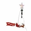Best Pirce ✔️ Kurt S. Adler, Inc. 🤩 Christmas Tree Toppers Kurt Adler 19.7-Inch LED Star Tree Topper With Rotating Santa ✨ -Jolly Ornaments Shop masterKSA3618