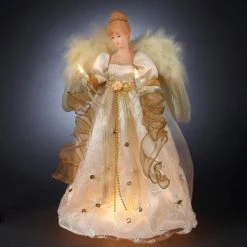Best deal 👏 Kurt S. Adler Christmas Tree Toppers 16 In. Pre-lit Angel Tree Topper 🥰