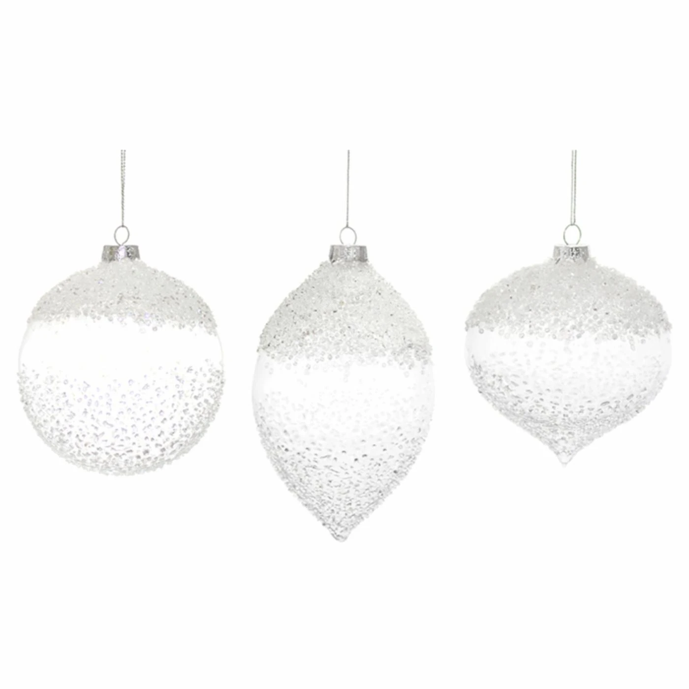 New 🎁 White Ornaments Melrose 6 Piece Winter Solstice Ornament Set 👍 3 New 🎁 White Ornaments Melrose 6 Piece Winter Solstice Ornament Set 👍