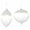 Hot Sale 😍 White Ornaments Melrose 4 Piece Winter Solstice Glass Ornament Set 😉 -Jolly Ornaments Shop masterMELR2310
