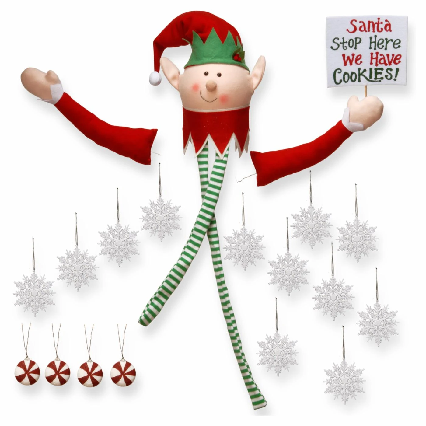 Cheapest ✔️ Green Ornaments National Tree Company Santas Elf Tree Dress Up Ornament Kit 🤩 3 Cheapest ✔️ Green Ornaments National Tree Company Santas Elf Tree Dress Up Ornament Kit 🤩
