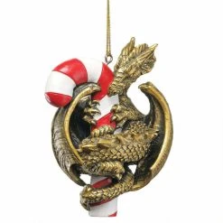 Wholesale ⭐ Multicolored Ornaments Design Toscano Dragon With A Sweet Tooth Holiday Ornament 🌟