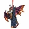 Cheap 💯 Multicolored Ornaments Design Toscano Zanzibar The Gothic Dragon Holiday Ornament 🌟 -Jolly Ornaments Shop masterTOSC1935
