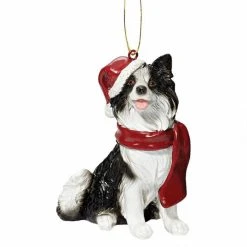 Hot Sale 🧨 Multicolored Ornaments Design Toscano Border Collie Holiday Dog Ornament ⭐