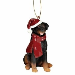Best Pirce 🥰 Multicolored Ornaments Design Toscano Rottweiler Holiday ⌛ Dog Ornament ✔️