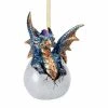 Brand new ✔️ Metallic Ornaments Design Toscano Hard Boiled Dragon Hatchling Holiday Ornament ⭐ -Jolly Ornaments Shop masterTOSC4294
