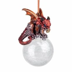 Deals 🧨 White Ornaments Design Toscano The Pensive Percher Dragon 2018 Collectible Holiday Ornament 😉