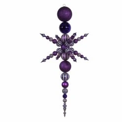Best deal ✨ Purple Ornaments Vickerman 76 In. Purple 3 Finish Snowflake Finial 🎁