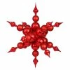 Promo 👍 Red Ornaments Vickerman 39 In. Red Radical Snowflake Shiny And Glitter 🛒 -Jolly Ornaments Shop masterVKR1646