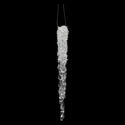 Promo 😍 White Ornaments Vickerman 8 In. Glitter Icicle Ornament - Set Of 6 😍