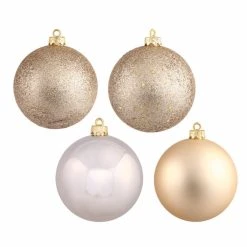 Budget 😍 Green Ornaments Vickerman 4 In. 4 Finish Ball Ornament - Set Of 12 ⭐